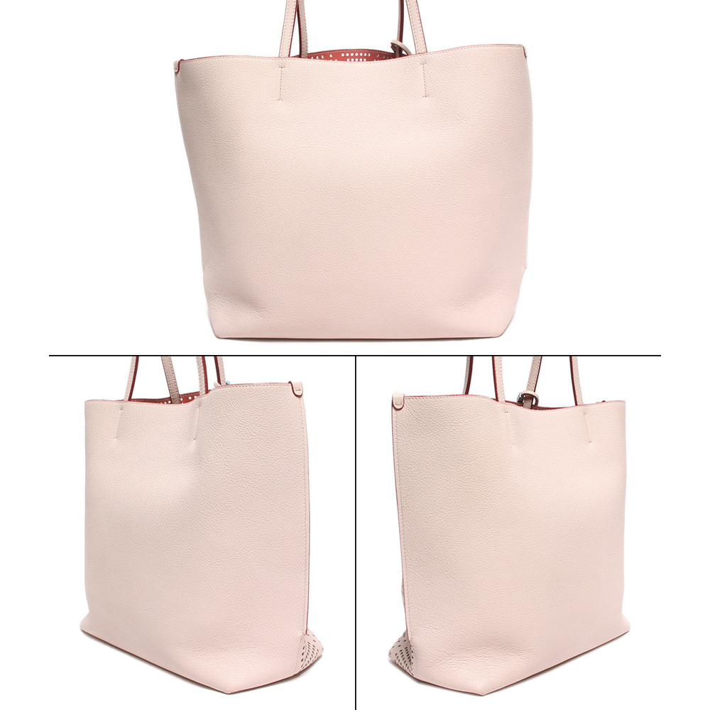 Dior  Christian Punching Tote Bag Leather Pink